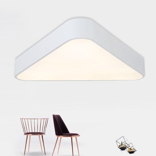 Nordic LED Flush Mount Ceiling Light for Foyer: Acrylic Triangle Fixture