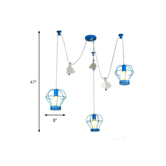 Modern Spider Pendant Light Iron Multi-Head Suspension For Stylish Living Room