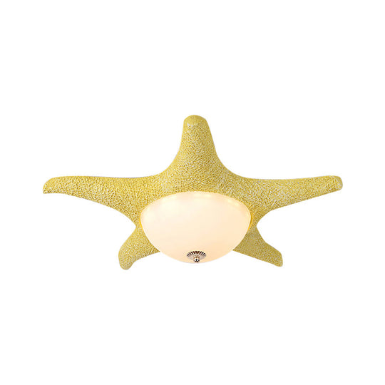 Nordic Stylish Starfish Kid's Flush Mount Ceiling Light Fixture