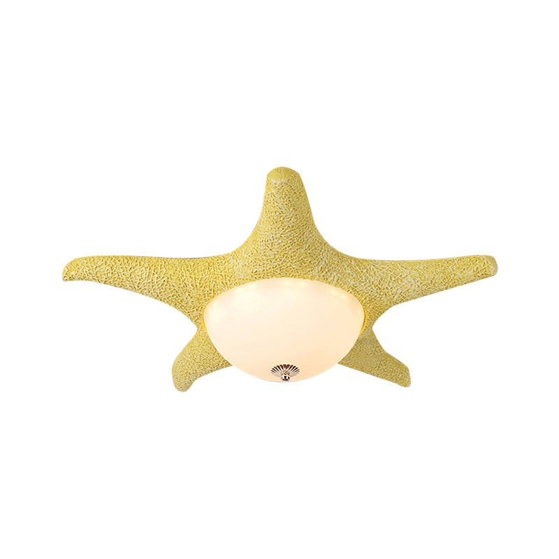 Nordic Stylish Starfish Kids Flush Mount Ceiling Light Fixture