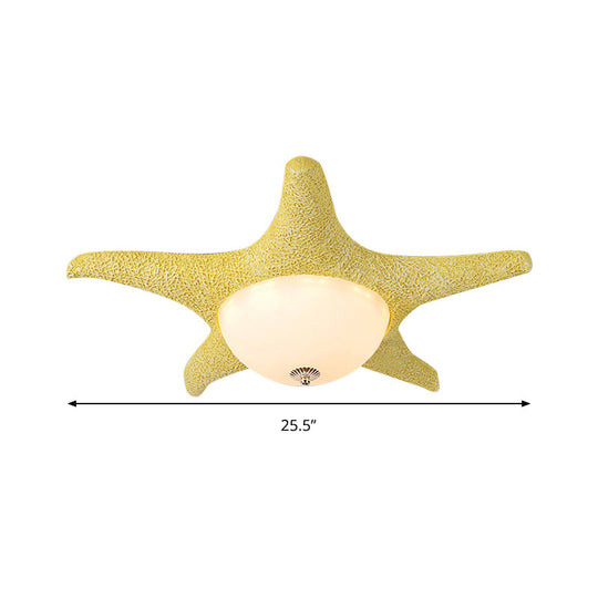 Nordic Stylish Starfish Kid's Flush Mount Ceiling Light Fixture