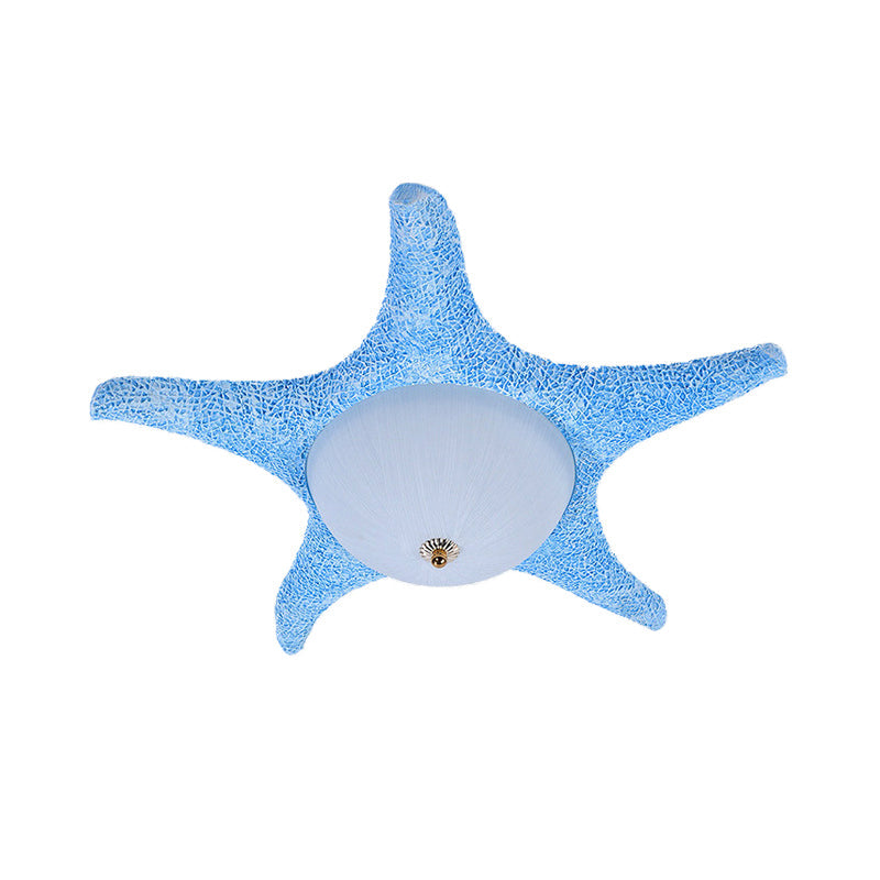 Nordic Stylish Starfish Kid's Flush Mount Ceiling Light Fixture