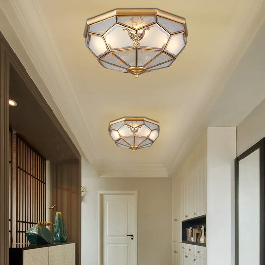 Sleek Gold Bowl-Shaped Metal Semi Flush Chandelier Ceiling Light - Simplicity Meets Elegance For