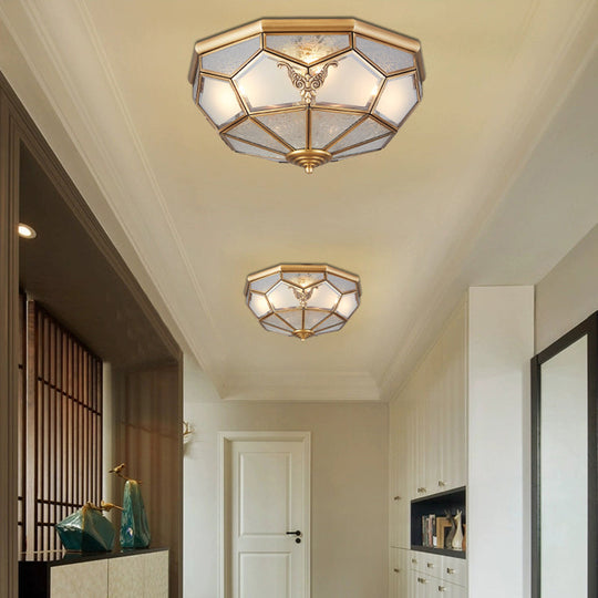 Sleek Gold Bowl-Shaped Metal Semi Flush Chandelier Ceiling Light - Simplicity Meets Elegance For
