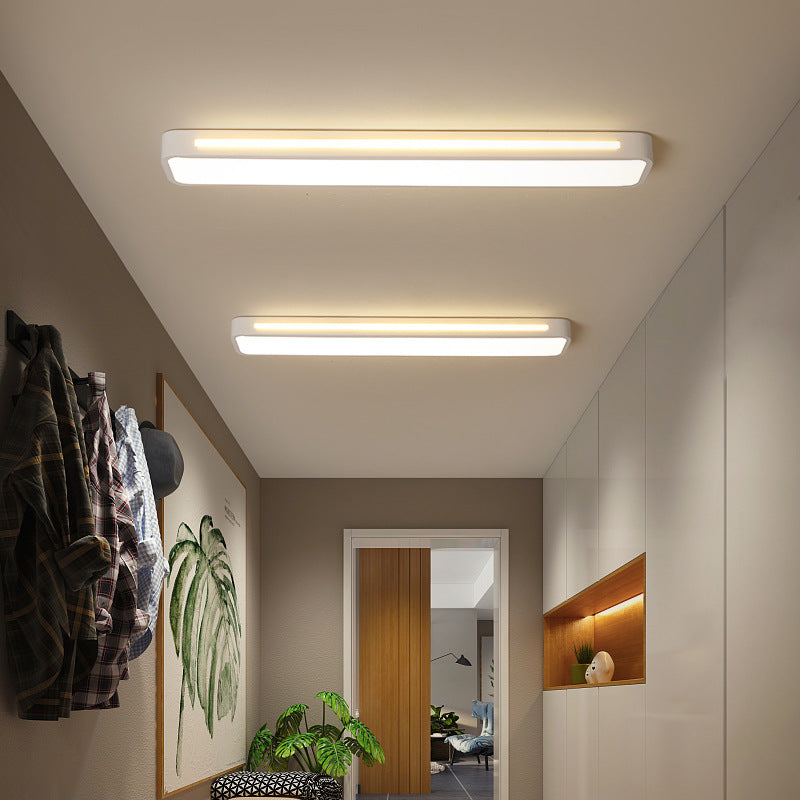 Modern Flush Mount LED Ceiling Light with Acrylic Diffuser - White/Warm Light, 19"/23"/31" Wide