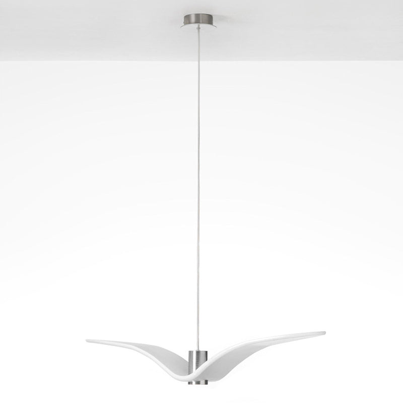 Seagull Resin Suspension Pendant Ceiling Light: Artistic Single-Bulb Fixture For Restaurants