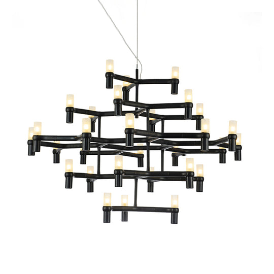 Nordic Metal Multi-Layer Chandelier Lamp - Elegant LED Hanging Light for Living Room