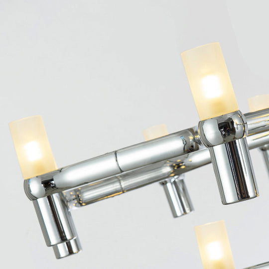 Modern Nordic Led Chandelier Lamp - Multi Layered Black/Silver/White Living Room Hanging Light