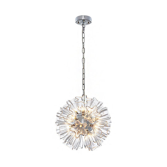 Sputnik Modern LED Glass Chandelier - Silver, 16"/23.5" Wide