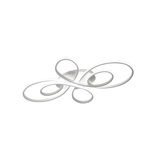 Modernist Acrylic Flower Flush Mount Ceiling Light Fixture - White/Coffee, LED, 23.5"/31.5"/39