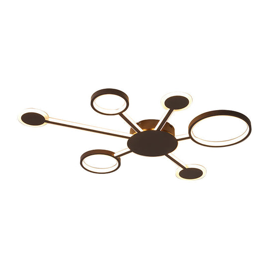 Modern Acrylic Sputnik Flush Mount Light - 4/5/6 Lights -White/Warm LED