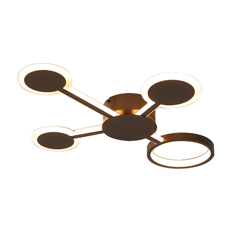 Modern Acrylic Sputnik Flush Mount Light - 4/5/6 Lights -White/Warm LED