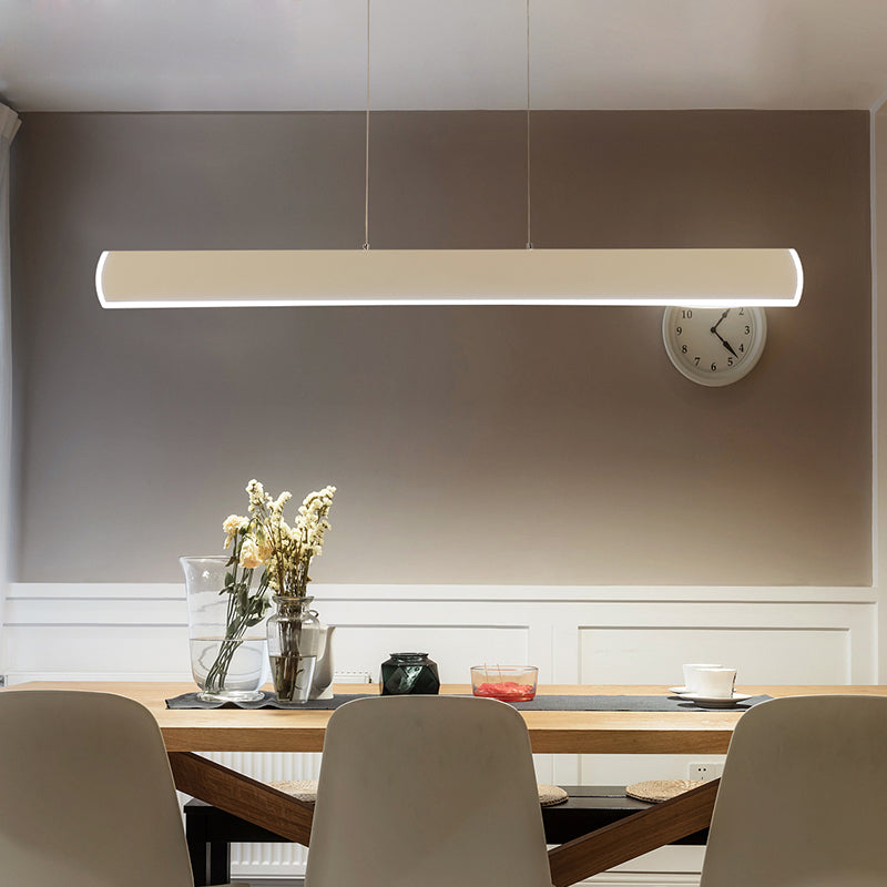 Minimalist Acrylic Led Pendant Light For Dining Room - 31.5/39 Wide White / 31.5
