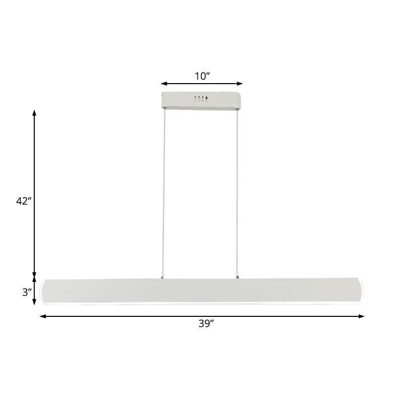 Sleek Acrylic White LED Pendant Light for Dining Room – 31.5"/39" Wide