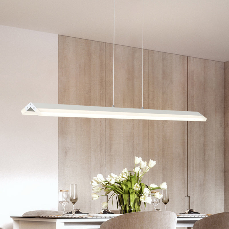 Modern Rectangular Pendant LED Ceiling Lamp for Dining Room in Warm/White Light, 27.5"/35.5"/43" Wide