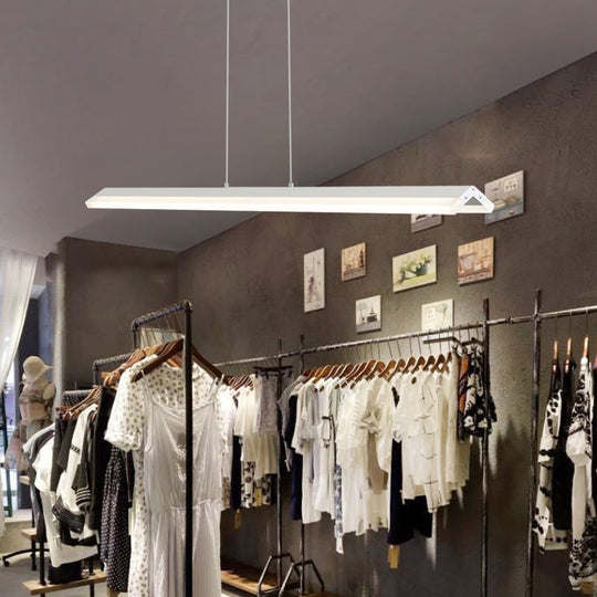 Modern Rectangular Pendant LED Ceiling Lamp for Dining Room in Warm/White Light, 27.5"/35.5"/43" Wide