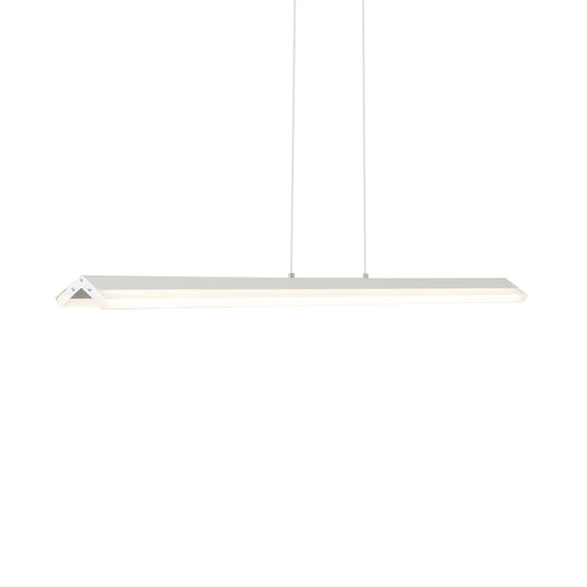 Modern Rectangular Pendant LED Ceiling Lamp for Dining Room in Warm/White Light, 27.5"/35.5"/43" Wide