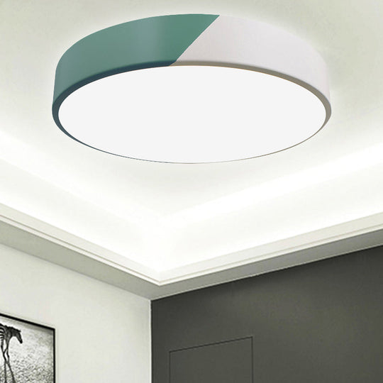 Sleek Round Flush Mount Nordic Design Ceiling Lamp with Acrylic Shade for Dining Room