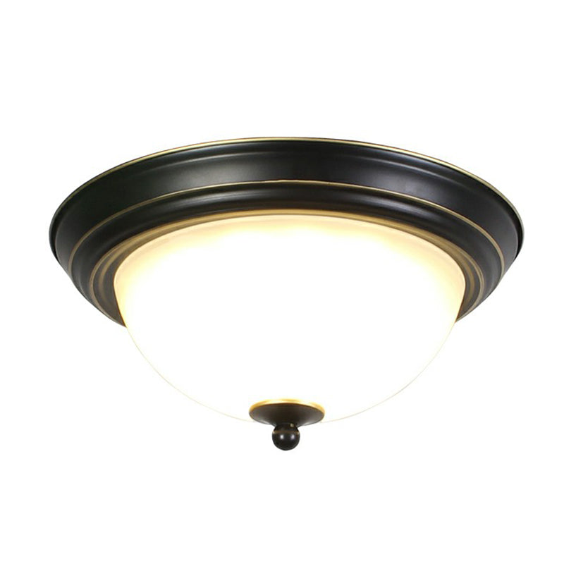 Frost Glass Led Flush Ceiling Light - Vintage Living Room Mount Fixture
