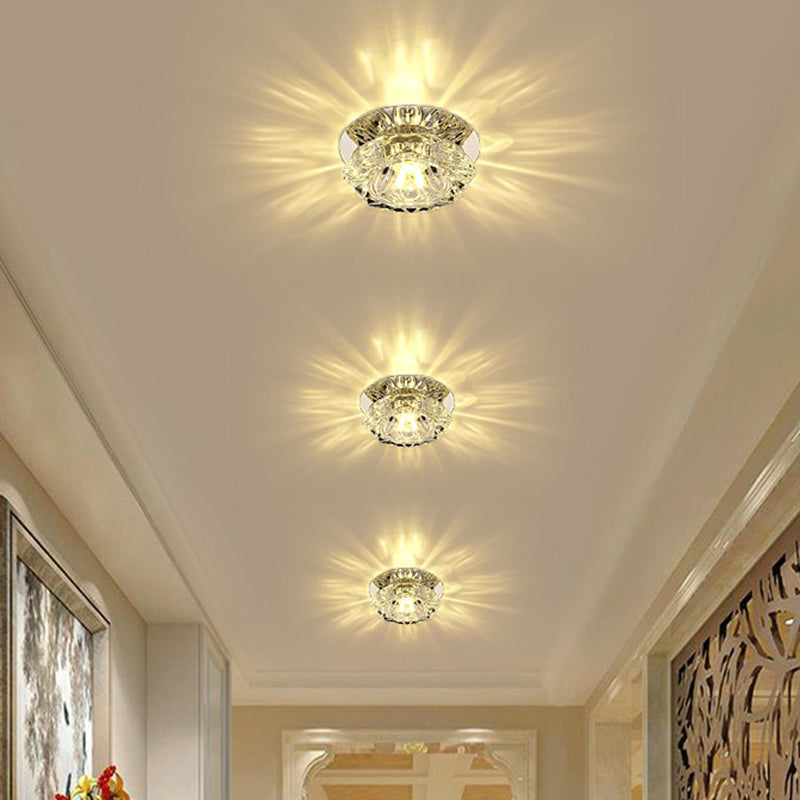 Blossom Crystal Flush Mount LED Ceiling Light for Entryway