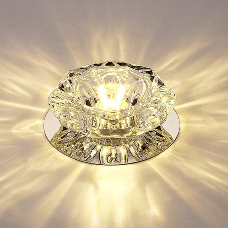 Blossom Crystal Flush Mount Led Ceiling Light For Entryway