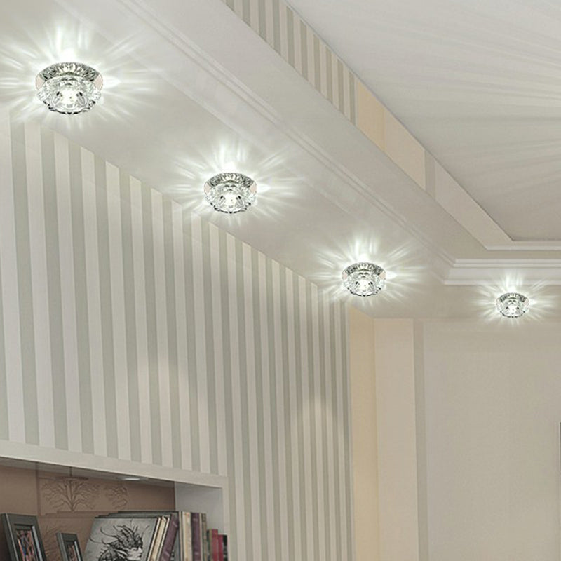 Blossom Crystal Flush Mount LED Ceiling Light for Entryway