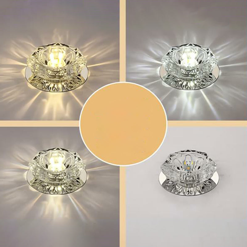 Blossom Crystal Flush Mount LED Ceiling Light for Entryway