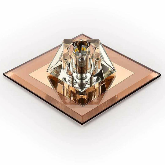 Crystal Gem LED Ceiling Light for Foyers and Hallways - Simple and Stylish Flush Mount