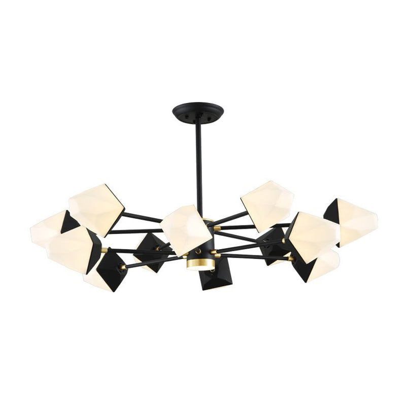 Lustre LED moderne en forme de pierre précieuse en acrylique pour salle à manger