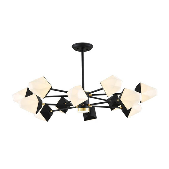 Lustre LED moderne en forme de pierre précieuse en acrylique pour salle à manger