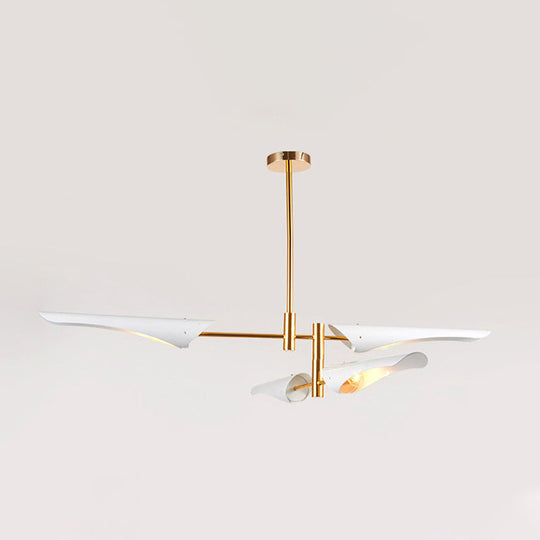 Modern Metallic Burst Chandelier Pendant Light For Living Room