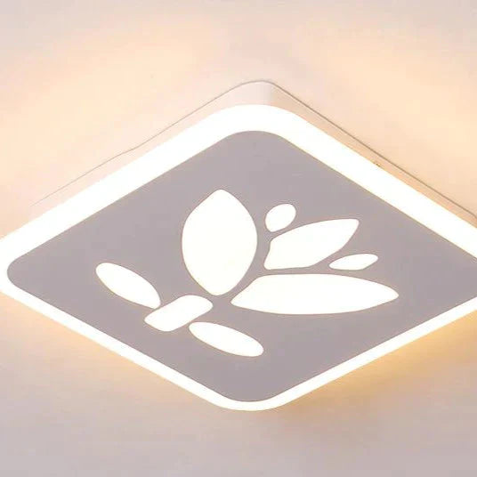 Lampe de plafond de maison de lampadaire carré noir et blanc créatif