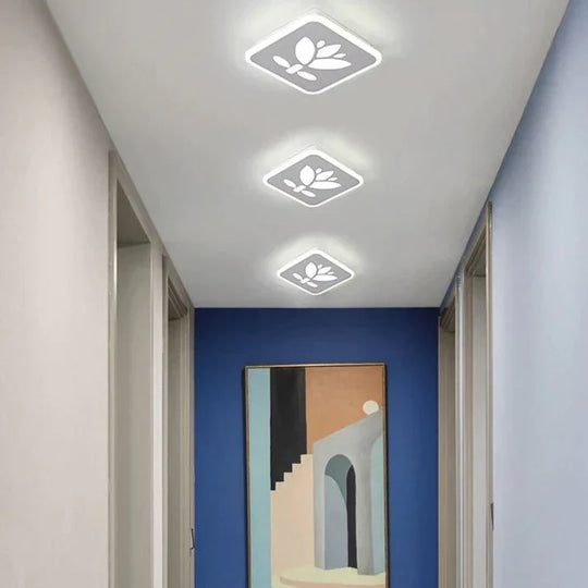 Lampe de plafond de maison de lampadaire carré noir et blanc créatif