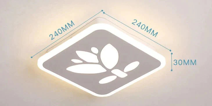 Lampe de plafond de maison de lampadaire carré noir et blanc créatif