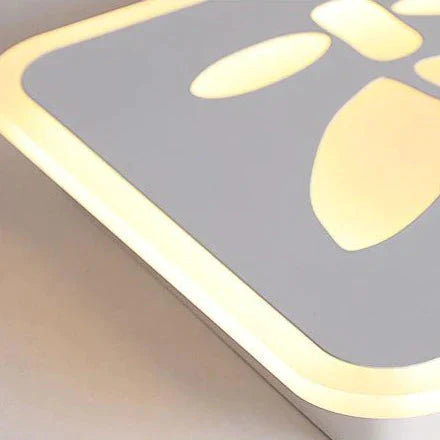 Lampe de plafond de maison de lampadaire carré noir et blanc créatif