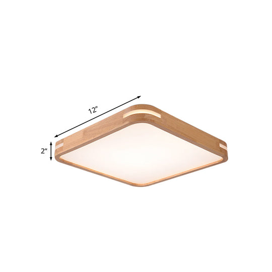 Plafonnier LED encastré en bois beige moderne en blanc/chaud/naturel | Plusieurs options de largeur