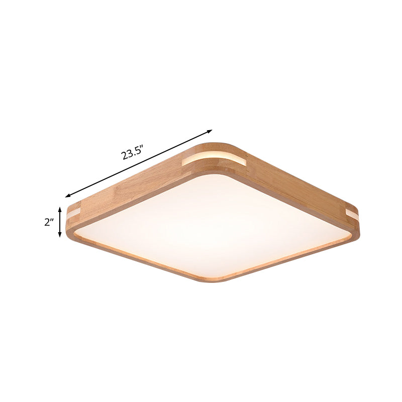 Plafonnier LED encastré en bois beige moderne en blanc/chaud/naturel | Plusieurs options de largeur