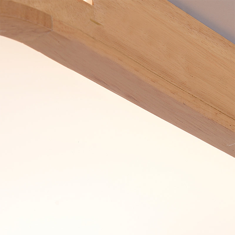 Plafonnier LED encastré en bois beige moderne en blanc/chaud/naturel | Plusieurs options de largeur