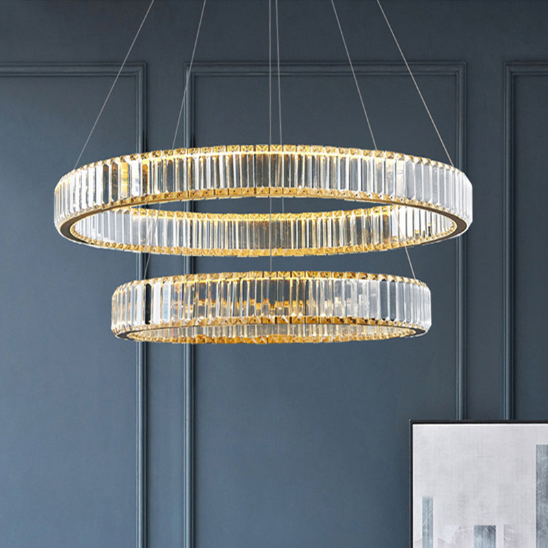 Modern LED Circle Chandelier Pendant Light for Living Room