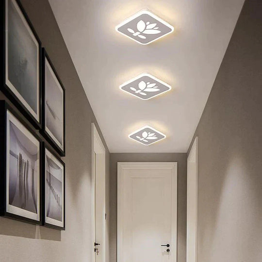 Lampe de plafond de maison de lampadaire carré noir et blanc créatif