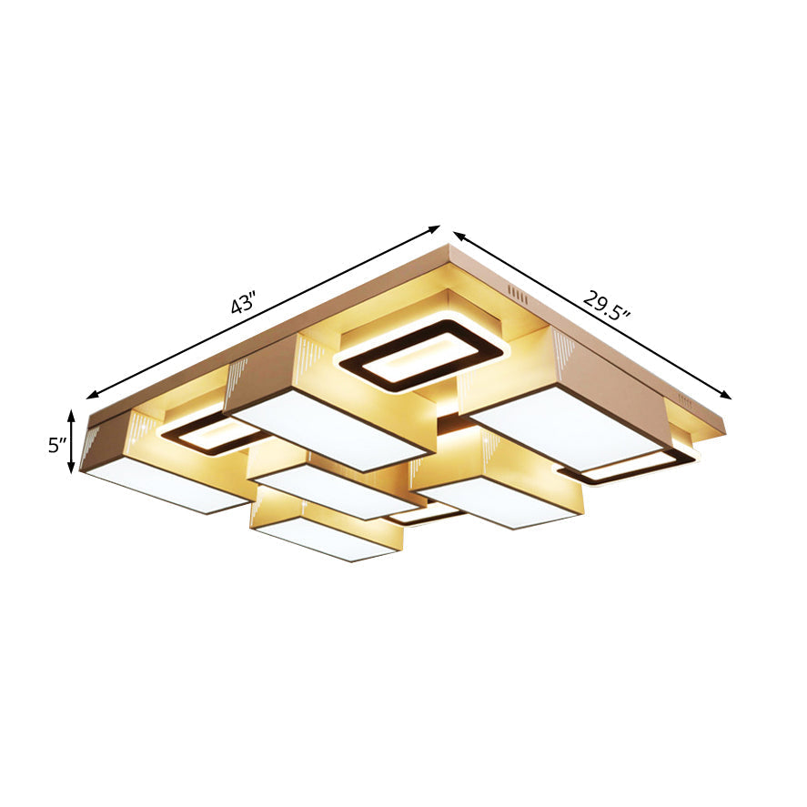 21.5"/29.5" Modern Acrylic LED Flush Ceiling Light for Living Room in Warm/White/Natural Light