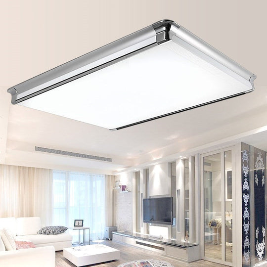 Simplicity Acrylic LED Flush Ceiling Light - Rectangular Design, Wide 16.5"/24.5"/25.5" - Ideal for Living Room Flushmount Lighting
