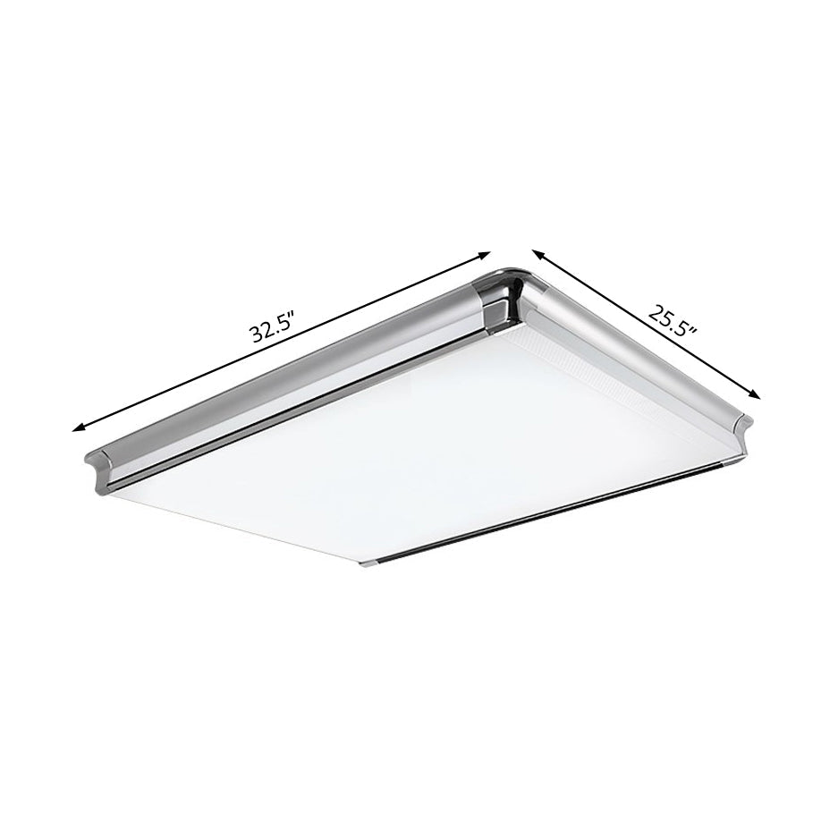Simplicity Acrylic LED Flush Ceiling Light - Rectangular Design, Wide 16.5"/24.5"/25.5" - Ideal for Living Room Flushmount Lighting