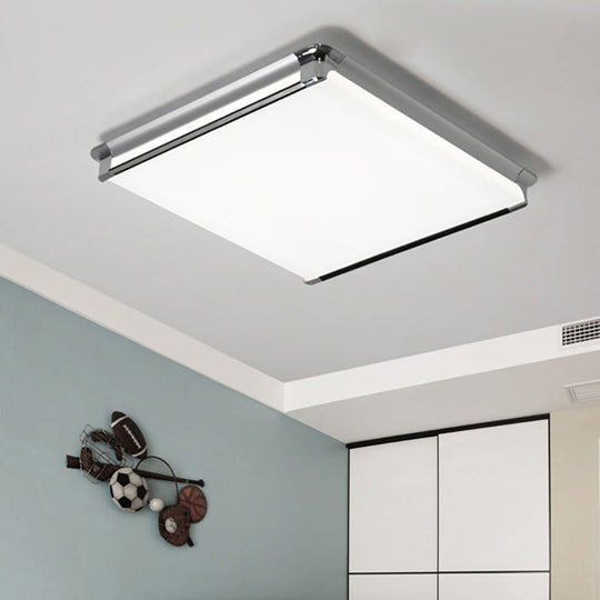 Simplicity Acrylic LED Flush Ceiling Light - Rectangular Design, Wide 16.5"/24.5"/25.5" - Ideal for Living Room Flushmount Lighting