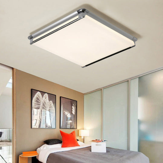 Simplicity Acrylic LED Flush Ceiling Light - Rectangular Design, Wide 16.5"/24.5"/25.5" - Ideal for Living Room Flushmount Lighting