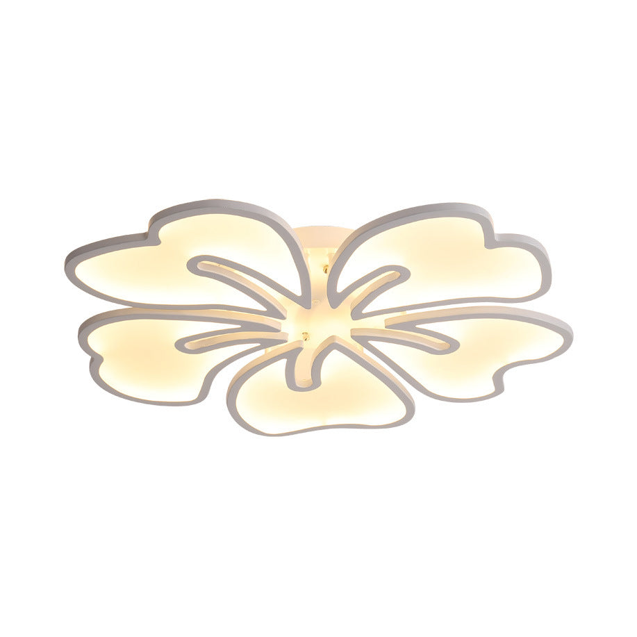 Modern Acrylic Flush Mount Flower Ceiling Lamp, Available in 3/4/5-Light Options, Warm/White/Natural Lighting for Bedroom