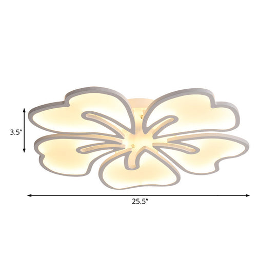 Modern Acrylic Flush Mount Flower Ceiling Lamp Available In 3/4/5-Light Options Warm/White/Natural
