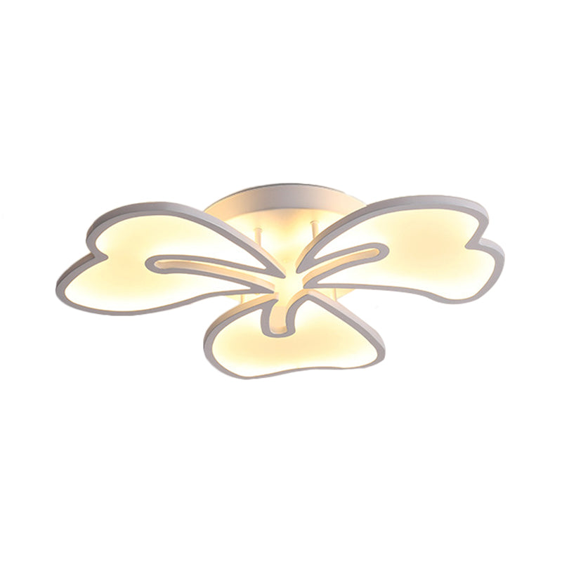 Modern Acrylic Flush Mount Flower Ceiling Lamp, Available in 3/4/5-Light Options, Warm/White/Natural Lighting for Bedroom