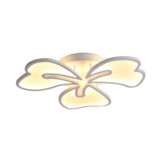 Modern Acrylic Flush Mount Flower Ceiling Lamp, Available in 3/4/5-Light Options, Warm/White/Natural Lighting for Bedroom