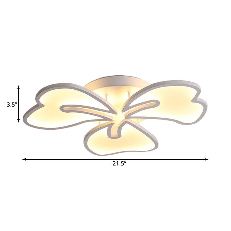 Modern Acrylic Flush Mount Flower Ceiling Lamp, Available in 3/4/5-Light Options, Warm/White/Natural Lighting for Bedroom